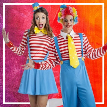 Disfraces de Payasos y circo para parejas