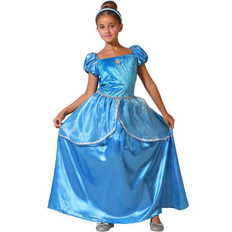 Disfraz para niña de Princesa azul de cuento