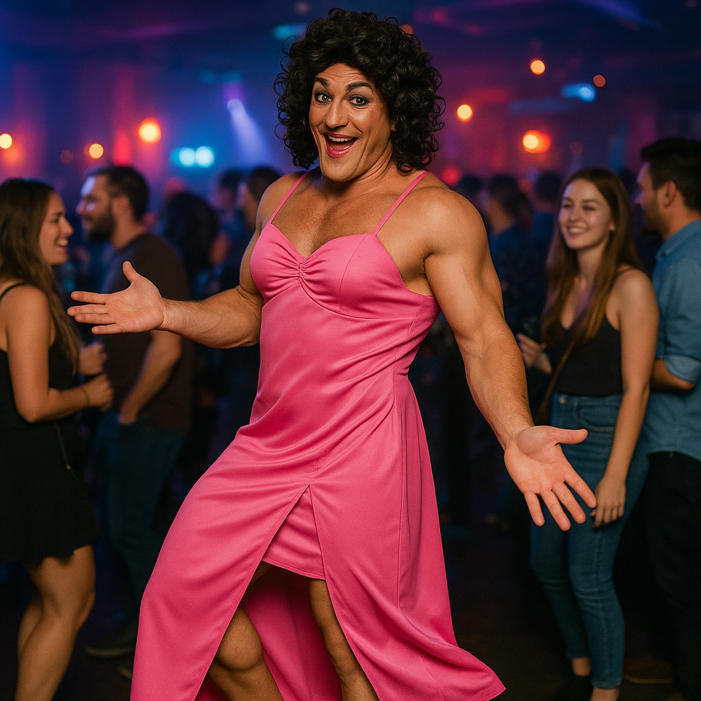 Drag Queen roze kostuum voor mannen