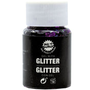 Gel con glitter morado